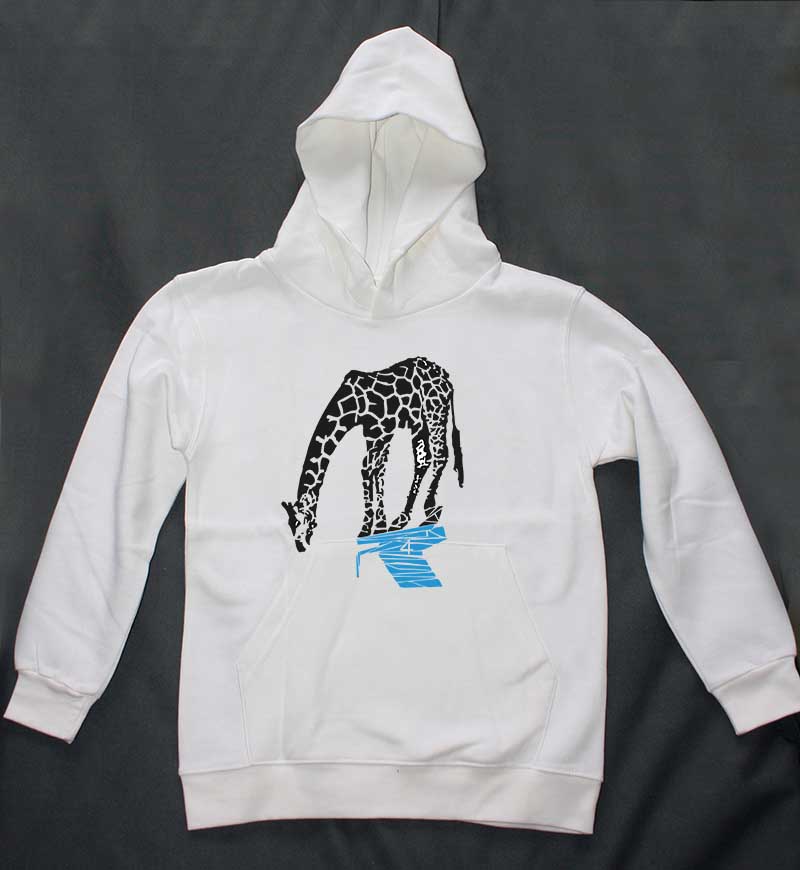 Kids Hoodie: Longo, the swimfreak Giraffe