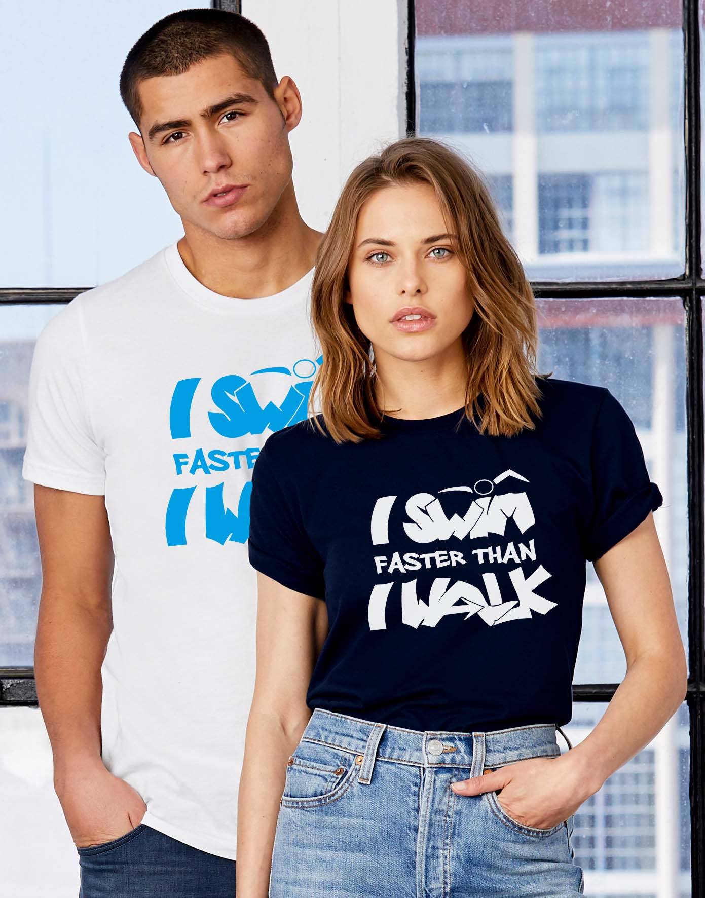 Shirt Unisex - I swim faster than I walk