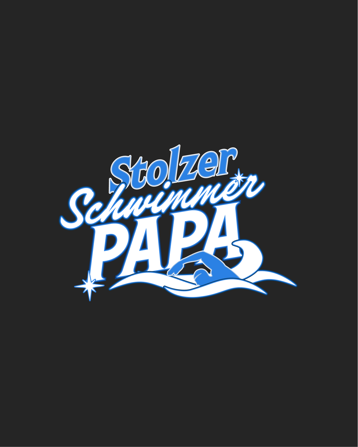Stolzer Schwimmer Papa - Shirt | Schwimmer Mamas & Papas Kollektion