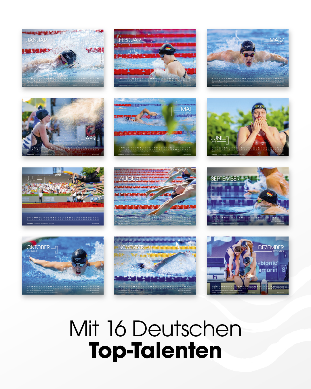 Der Schwimm-Kalender 2026 | Limitierte Auflage