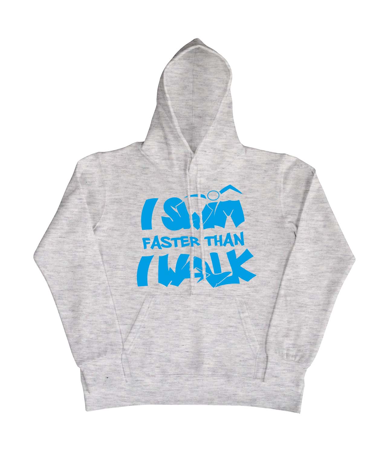Kids Hoodie: I swim faster than I walk
